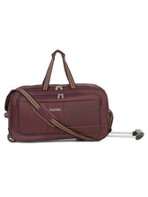 Load image into Gallery viewer, Teakwood Leathers Purple Solid Large Duffle Trolley Bag