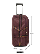 Load image into Gallery viewer, Teakwood Leathers Purple Solid Large Duffle Trolley Bag