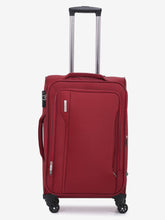 Load image into Gallery viewer, Unisex Red Solid Soft-sided Trolley Suitcase