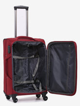 Load image into Gallery viewer, Unisex Red Solid Soft-sided Trolley Suitcase