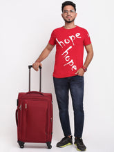 Load image into Gallery viewer, Unisex Red Solid Soft-sided Trolley Suitcase