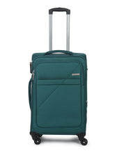 Load image into Gallery viewer, Teal Textured Soft-Sided Trolley Suitcase Medium