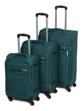 Load image into Gallery viewer, Teal Textured Soft-Sided Cabin Trolley Suitcase