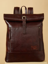 Load image into Gallery viewer, Teakwood Leather Cherry Vintage Rolling Backpack