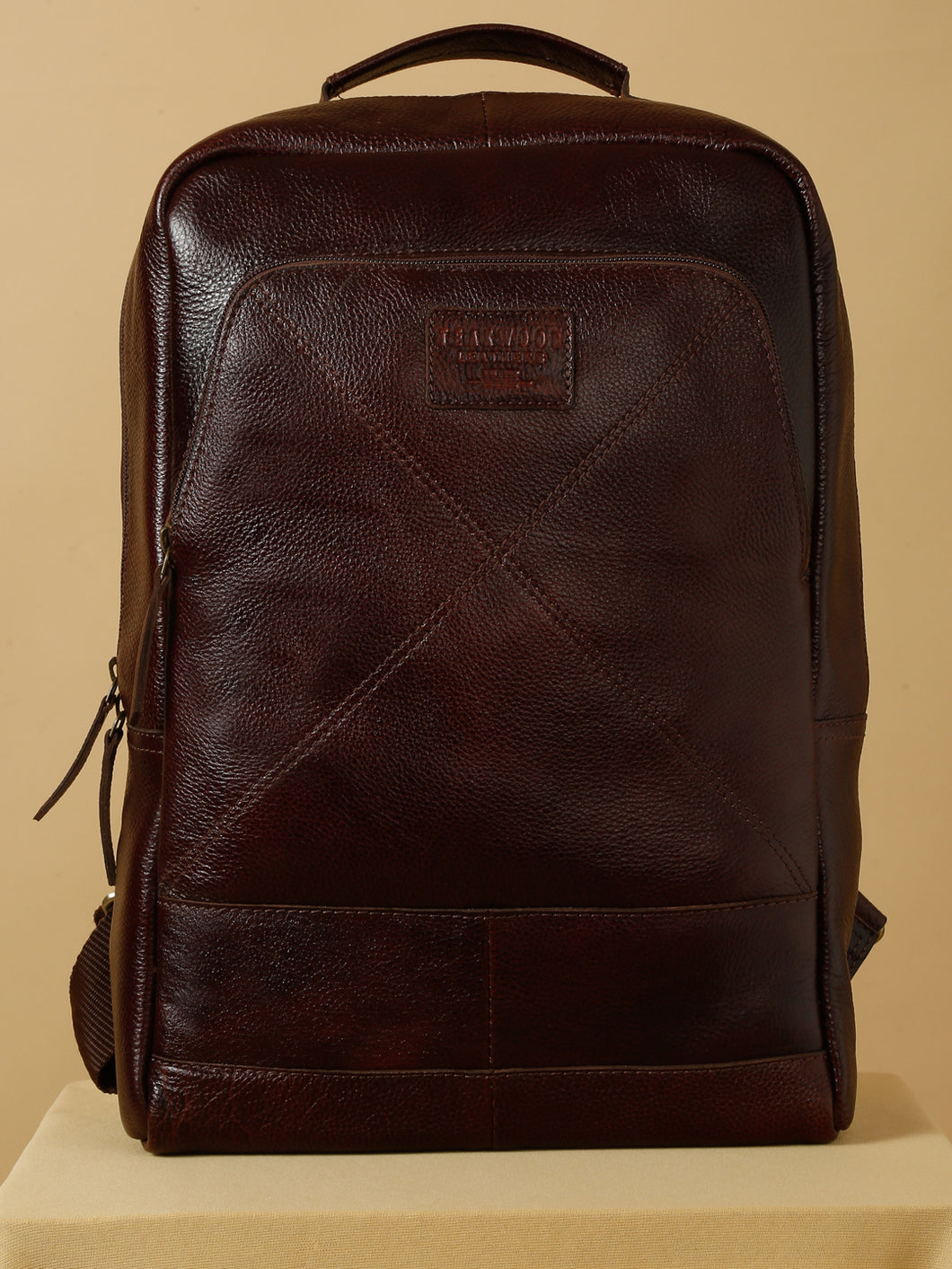 Teakwood Leather Cherry Textured Backpack