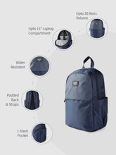 Load image into Gallery viewer, Teakwood Unisex Backpack with 15 inch Laptop Compartment & Water Resistance