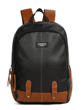 Load image into Gallery viewer, Teakwood Black Unisex Backpack – Stylish, Durable & Versatile Backpack for Travel, Work, College & Everyday Use