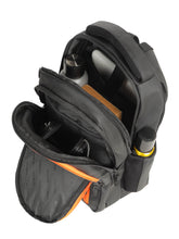 Load image into Gallery viewer, Teakwood Black Unisex Backpack with Multiple Compartments, Adjustable Padded Shoulder Straps & Travel-Friendly Trolley Sleeve for Office, College & Travel
