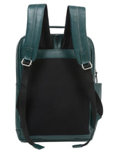 Load image into Gallery viewer, Unisex Leather Solid Green Backpack
