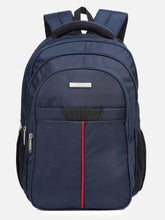 Load image into Gallery viewer, Teakwood leather unisex solid navy blue 25l medium backpack