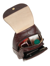 Load image into Gallery viewer, Women Leather Brown BackPack