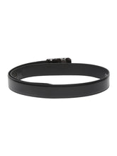Load image into Gallery viewer, Men Solid Black Leather Auto-Lock Buckle Belt