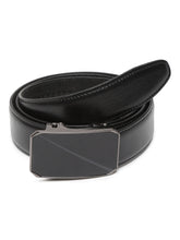 Load image into Gallery viewer, Men Black Lizard Texture Leather Auto-Lock Buckle Belt
