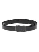 Load image into Gallery viewer, Men Black Lizard Texture Leather Auto-Lock Buckle Belt