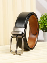 Load image into Gallery viewer, Men's Black & Brown Leather Reversible Belt