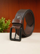 Load image into Gallery viewer, Men Brown Texture Leather Casual belt