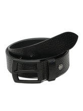 Load image into Gallery viewer, Men's Textured Black Leather Casual Belt With Sleek Black Buckle