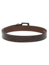 Load image into Gallery viewer, Men's Textured Brown Leather Casual Belt With Black Buckle