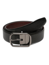 Load image into Gallery viewer, Men's Texture Finish Black & Brown Leather Reversiable Belt