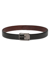 Load image into Gallery viewer, Men's Texture Finish Black & Brown Leather Reversiable Belt