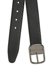 Load image into Gallery viewer, Men's Diagonal Texture Black & Brown Reversiable Belt