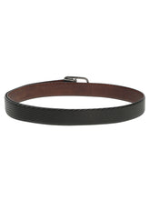 Load image into Gallery viewer, Men's Diagonal Texture Black & Brown Reversiable Belt