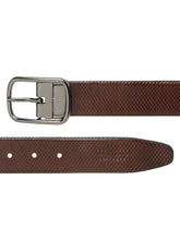 Load image into Gallery viewer, Men's Texture Black & Brown Leather Reversiable Belt