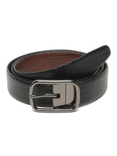 Load image into Gallery viewer, Men's Texture Finish Black & Brown Leather Reversiable Belt