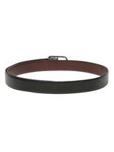 Load image into Gallery viewer, Men's Texture Finish Black & Brown Leather Reversiable Belt
