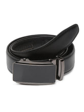 Load image into Gallery viewer, Men Texture Black Leather Auto-Lock Buckle Belt