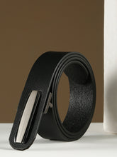 Load image into Gallery viewer, Black Leather Men Casual Belt
