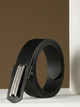 Load image into Gallery viewer, Black Leather Men Casual Belt
