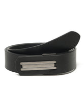 Load image into Gallery viewer, Black Leather Men Casual Belt
