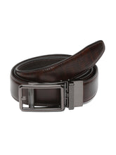 Load image into Gallery viewer, Men Brown Lizard Texture Leather Auto-Lock Buckle Belt