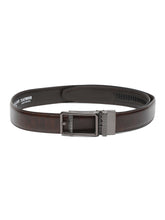 Load image into Gallery viewer, Men Brown Lizard Texture Leather Auto-Lock Buckle Belt