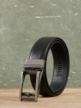 Load image into Gallery viewer, Men Texture Black Leather Auto-Lock Buckle Belt
