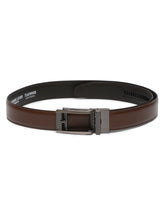 Load image into Gallery viewer, Men Texture Brown Leather Auto-Lock Buckle Belt
