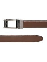 Load image into Gallery viewer, Men Texture Brown Leather Auto-Lock Buckle Belt
