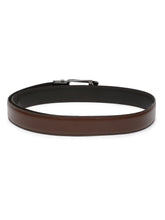 Load image into Gallery viewer, Men Texture Brown Leather Auto-Lock Buckle Belt