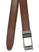 Load image into Gallery viewer, Men Texture Brown Leather Auto-Lock Buckle Belt