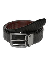 Load image into Gallery viewer, Men's Texture Finish Black & Brown Leather Reversiable Belt