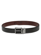 Load image into Gallery viewer, Men's Texture Finish Black & Brown Leather Reversiable Belt