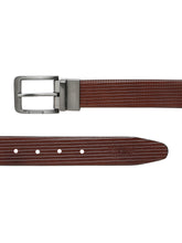 Load image into Gallery viewer, Men's Texture Finish Black & Brown Leather Reversiable Belt