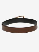 Load image into Gallery viewer, Men Black & Brown Reversible Genuine Leather Belt