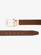 Load image into Gallery viewer, Men Black & Brown Reversible Genuine Leather Belt