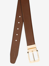 Load image into Gallery viewer, Men Black & Brown Reversible Genuine Leather Belt