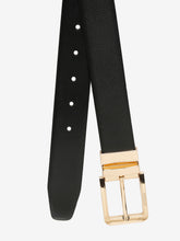 Load image into Gallery viewer, Men Black & Brown Reversible Genuine Leather Belt