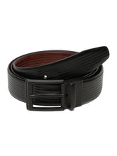 Load image into Gallery viewer, Men's Texture Finish Black & Brown Leather Reversiable Belt