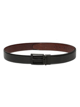 Load image into Gallery viewer, Men's Texture Finish Black & Brown Leather Reversiable Belt