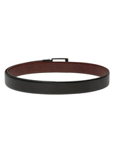 Load image into Gallery viewer, Men's Texture Finish Black & Brown Leather Reversiable Belt